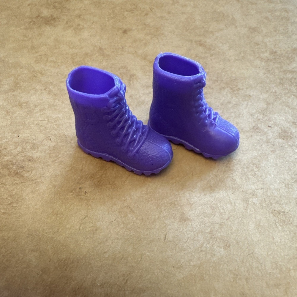 VTG Barbie Doll Mattel Lilac Purple Snow Boots Combat Hiking 90s Shoes